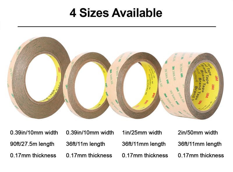 Hasaky 300LSE Double Side Tape Heavy Duty 36ft, Clear Mounting Tape Removable for Scrapbook,Transparent Sticky Tape Picture Hanging Strips, Adhesive Tape for LED Poster Art Craft - Image 2